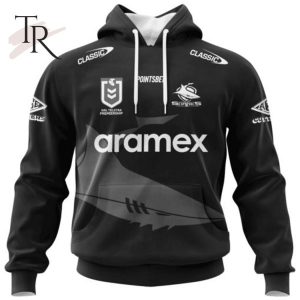 NRL Cronulla-Sutherland Sharks Special Monochrome Design Hoodie