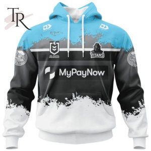 NRL Gold Coast Titans Special Faded Design Hoodie