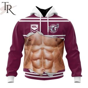 NRL Manly Warringah Sea Eagles Special Men Ripped Design Hoodie