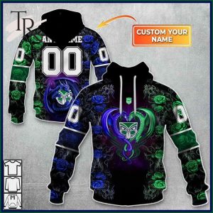 NRL NZ Warriors Rose Dragon Hoodie 3D