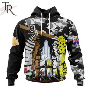 NRL Penrith Panthers Personalized ANZAC Day Design Hoodie