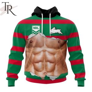 NRL South Sydney Rabbitohs Special Men Ripped Design Hoodie