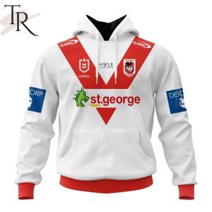 NRL St. George Illawarra Dragons Personalized 2024 Home Kits Hoodie