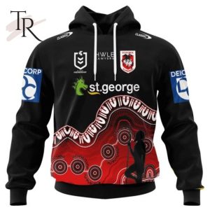 NRL St. George Illawarra Dragons Special Indigenous Design 2023 Hoodie 3D