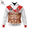 NRL St. George Illawarra Dragons Special Men Ripped Design Hoodie