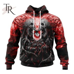 NRL St. George Illawarra Dragons Special Skull Art Design Hoodie