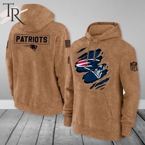 New England Patriots NFL Salute To Service Club Pullover – Brown – Hoodie