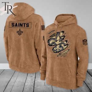 New Orleans Saints NFL Salute To Service Club Pullover – Brown – Hoodie