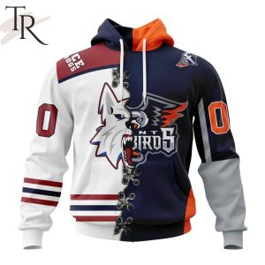 OHL Flint Firebirds Mix NAHL Fairbanks Ice Dogs Personalized Kits Hoodie