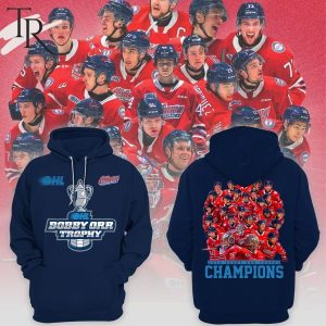 Oshawa Generals Hockey 2024 Bobby Orr Trophy Champions Hoodie – Bue