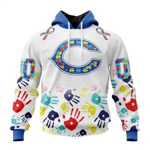 Persionalized NFL Chicago Bears Special Autism Awareness Design Hoodie