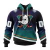 Persionalized NHL Anaheim Ducks Special Retro Gradient Design Hoodie