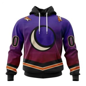 Persionalized NHL Arizona Coyotes Special Retro Gradient Design Hoodie