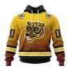 Persionalized NHL Boston Bruins Special Retro Gradient Design Hoodie