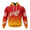 Persionalized NHL Calgary Flames Special Retro Gradient Design Hoodie