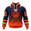 Persionalized NHL Edmonton Oilers Special Retro Gradient Design Hoodie