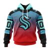 Persionalized NHL Seattle Kraken Special Retro Gradient Design Hoodie