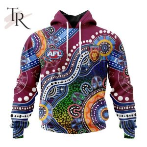 Personalized AFL Brisbane Lions Special Indigenous Design Hoodie 3D