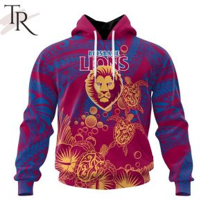 Personalized AFL Brisbane Lions Special Polynesian Design Hoodie