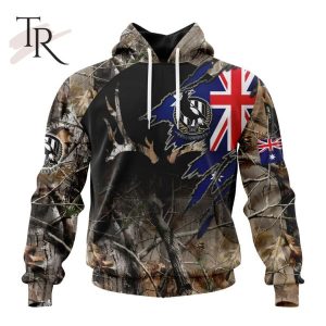 Personalized AFL Collingwood Football Club Special Camo Realtree Hunting Hoodie 3D