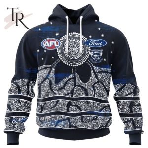 Personalized AFL Geelong Cats Special Indigenous Design Hoodie 3D