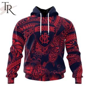 Personalized AFL Melbourne Football Club Special Polynesian Design Hoodie