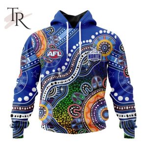 Personalized AFL North Melbourne Football Club Special Indigenous Design Hoodie 3D