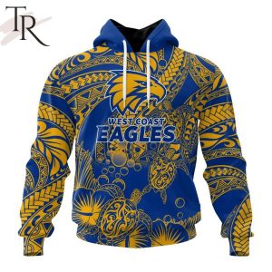 Personalized AFL West Coast Eagles Special Polynesian Design Hoodie