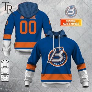 Personalized AHL Bridgeport Islanders Color Jersey Style Hoodie