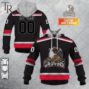 Personalized AHL Grand Rapids Griffins Color Jersey Style Hoodie