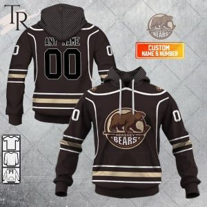 Personalized AHL Hershey Bears Color Jersey Style Hoodie