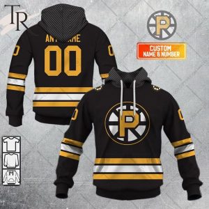 Personalized AHL Providence Bruins Color Jersey Style Hoodie