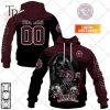 Personalized Bordeaux Begles Rugby Skull Death Design Hoodie