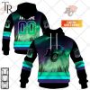 Personalized CFL BC Lions Northern Lights Style Hoodie