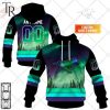 Personalized CFL Calgary Stampeders Northern Lights Style Hoodie