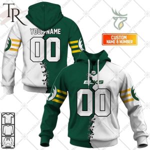 Personalized CFL Edmonton Elks Mix Jersey Style Hoodie