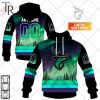 Personalized CFL Edmonton Elks Northern Lights Style Hoodie