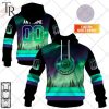 Personalized CFL Montreal Alouettes Northern Lights Style Hoodie