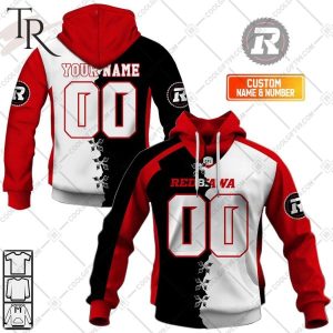 Personalized CFL Ottawa Redblacks Mix Jersey Style Hoodie