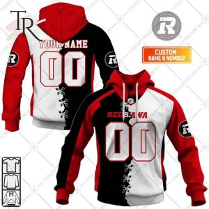 Personalized CFL Ottawa Redblacks Mix Jersey Style Hoodie