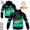 Personalized CFL Ottawa Redblacks Northern Lights Style Hoodie