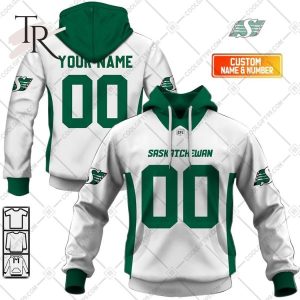 Personalized CFL Saskatchewan Roughriders Away Jersey Style Hoodie