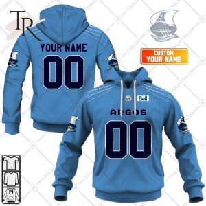 Personalized CFL Toronto Argonauts Home Jersey Style Hoodie