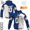 Personalized CFL Winnipeg Blue Bombers Mix Jersey Style Hoodie