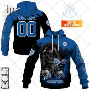 Personalized Castres Olympique Rugby Skull Death Design Hoodie