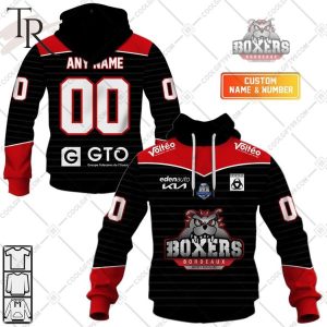 Personalized FR Hockey Boxers de Bordeaux Home Jersey Style Hoodie