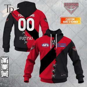 Personalized Guernsey Mix V2 AFL Essendon Bombers Hoodie 3D