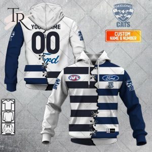 Personalized Guernsey Mix V2 AFL Geelong Cats Hoodie 3D