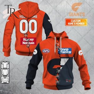 Personalized Guernsey Mix V2 AFL Greater Western Sydney Giants Hoodie 3D