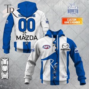 Personalized Guernsey Mix V2 AFL North Melbourne Kangaroos Hoodie 3D